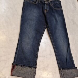 Y2k Abercrombie & Fitch 1892 Style Sz4 Womens Cropped Capri Blue Jeans Paper Tag